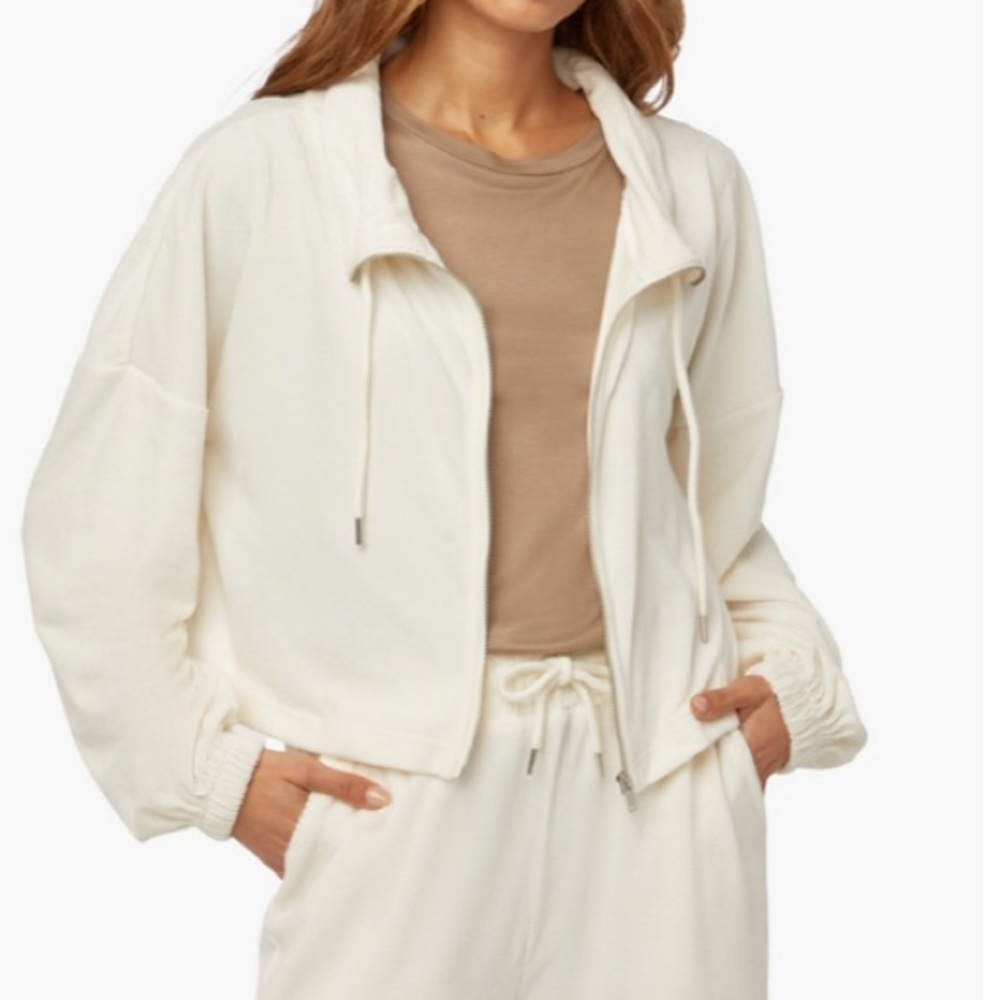 JustFab NWT Cozy Velour Zip Front Sweatshirt - Picture 16 of 16
